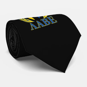 Molon Labe Spartan Helmet Laurels Yellow Blue Tie