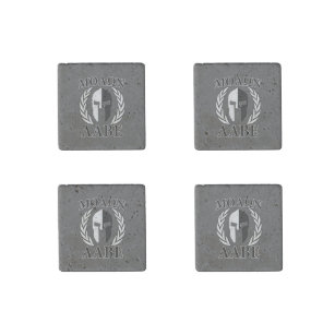 Molon Labe Spartan Helmet Warrior Laurels Graphic Stone Magnets