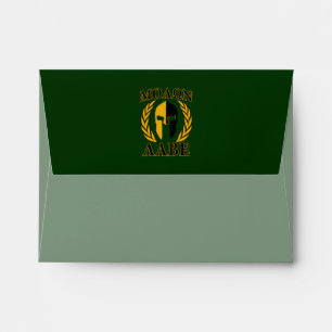 Molon Labe Spartan Laurels Forest Green Decor Envelopes
