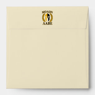 Molon Labe Spartan Mask Laurels Beige Accent Envelopes