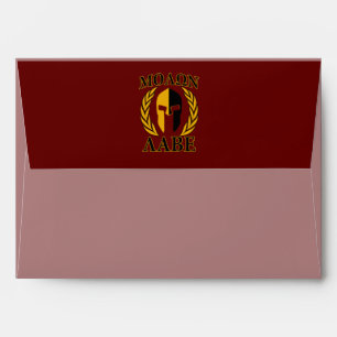 Molon Labe Spartan Mask Laurels Burgundy Envelopes