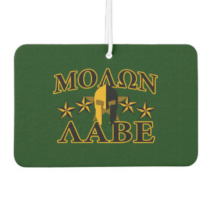 Molon Labe Spartan Warrior 5 stars green Air Freshener