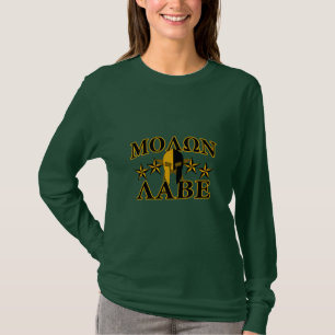 Molon Labe Spartan Warrior 5 stars green T-Shirt