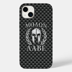 Molon Labe Spartan Warrior Carbon Fibre Print on a Case-Mate iPhone 14 Plus Case