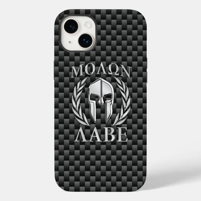 Molon Labe Spartan Warrior Carbon Fibre Print on a Case-Mate iPhone Case (Back)