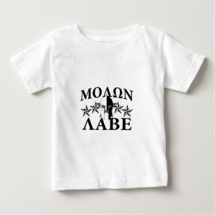Molon Labe Spartan Warrior Helmet 5 stars B&W Baby T-Shirt