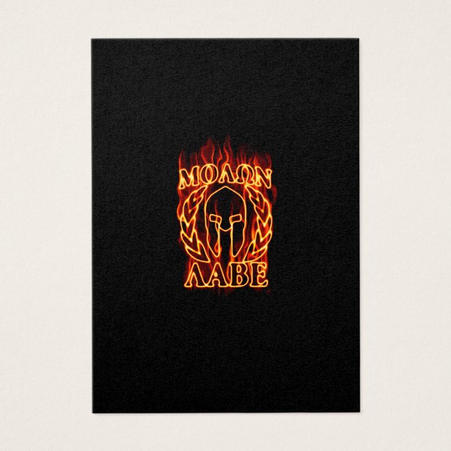 Molon Labe Spartan Warrior in Flames (Front)