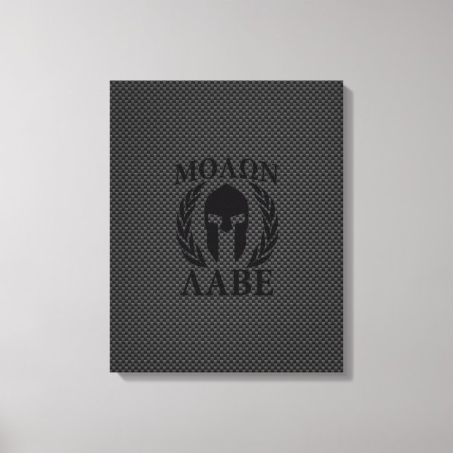 Molon Labe Spartan Warrior Laurels Carbon Decor (Front)