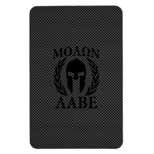 Molon Labe Spartan Warrior Laurels Carbon Decor Magnet