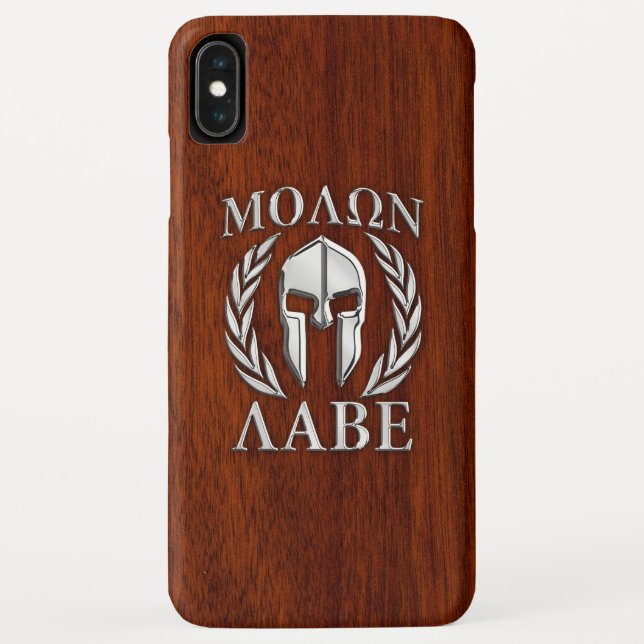 Molon Labe Spartan Warrior Laurels Chrome Style Case-Mate iPhone Case (Back)