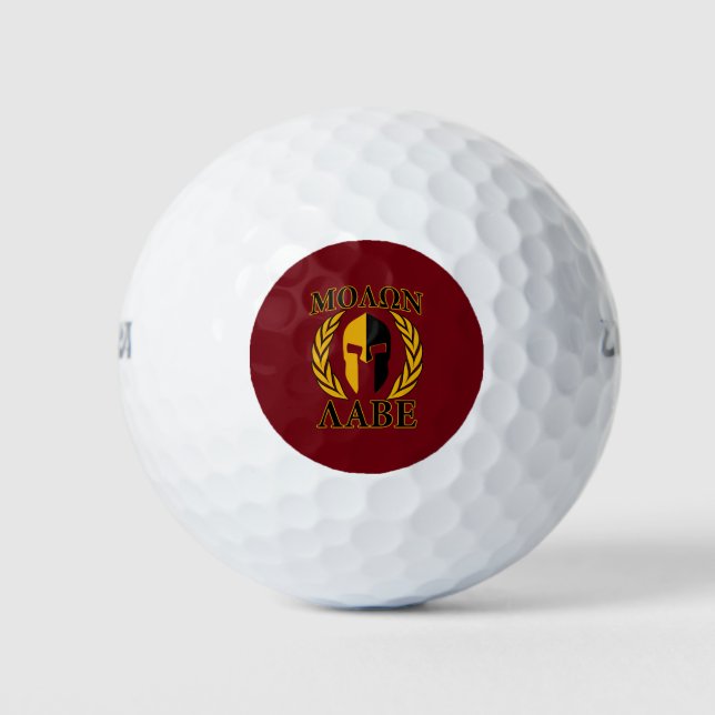 Molon Labe Spartan Warrior Laurels Golf Balls (Front)