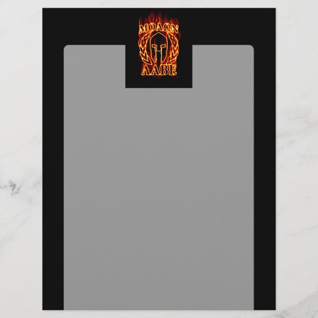 Molon Labe Spartan Warrior Laurels on Fire (Front)