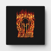 Molon Labe Spartan Warrior Laurels on Fire