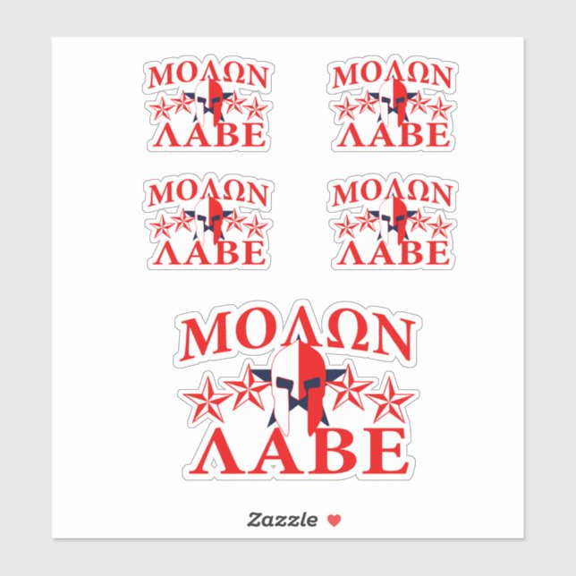 Molon Labe Spartan Warrior Mask 5 stars Patriot (Sheet)
