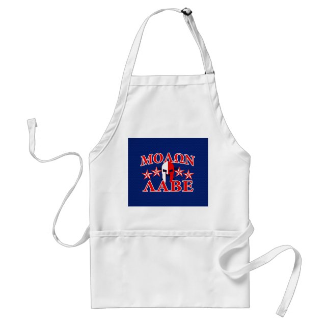 Molon Labe Spartan Warrior Mask 5 stars Patriot Standard Apron (Front)