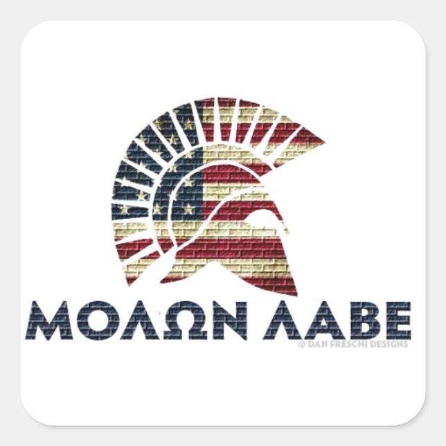 Molon Labe! Square Sticker (Front)