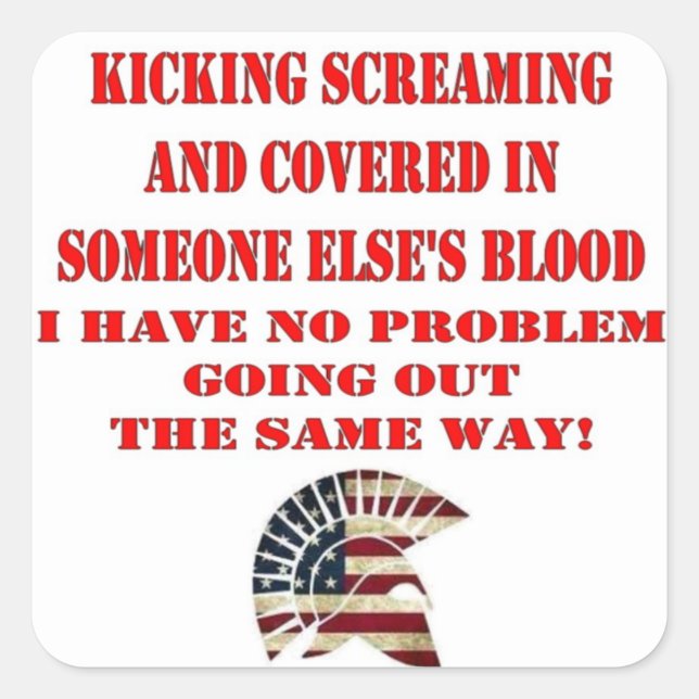 MOLON LABE SQUARE STICKER (Front)