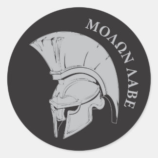 Molon Labe vers02 rund decal sticker