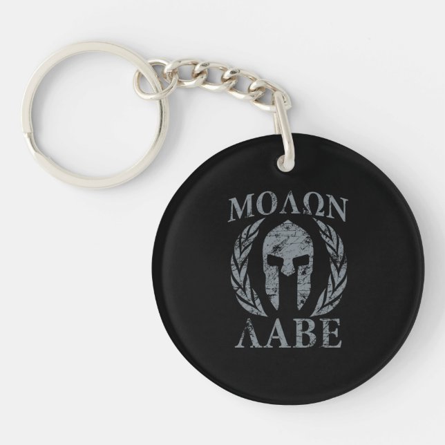 Molon Labe Warrior Mask Laurels sur Black (Devant)