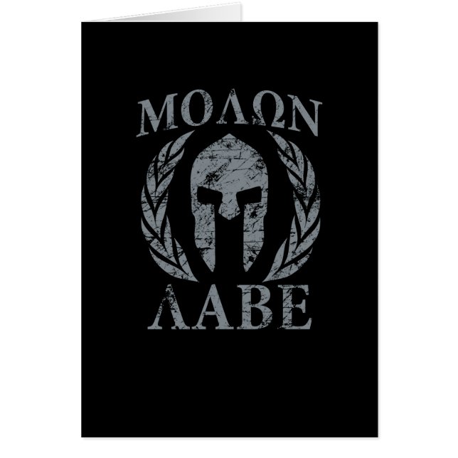 Molon Labe Warrior Mask Laurels sur Black (Devant)