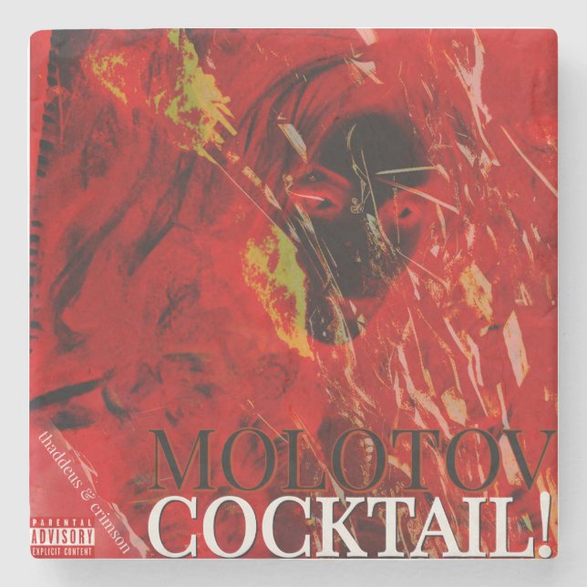 MOLOTOV COCKTAiL! Stone Coaster (Front)