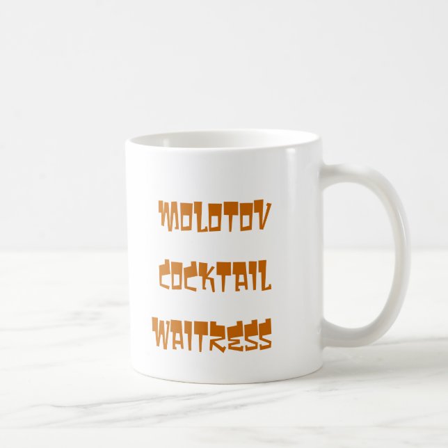 molotov cocktail waitress mug1 coffee mug (Right)
