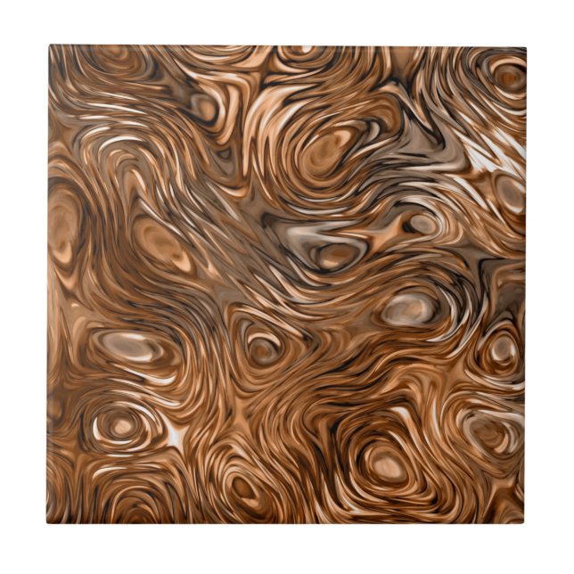 Molten "Copper" print ceramic tile (Front)