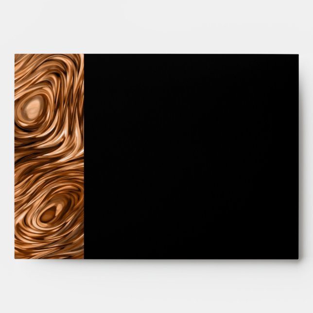 Molten "Copper"print envelope A7 side stripe black (Front)