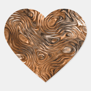 Molten "Copper" print sticker heart