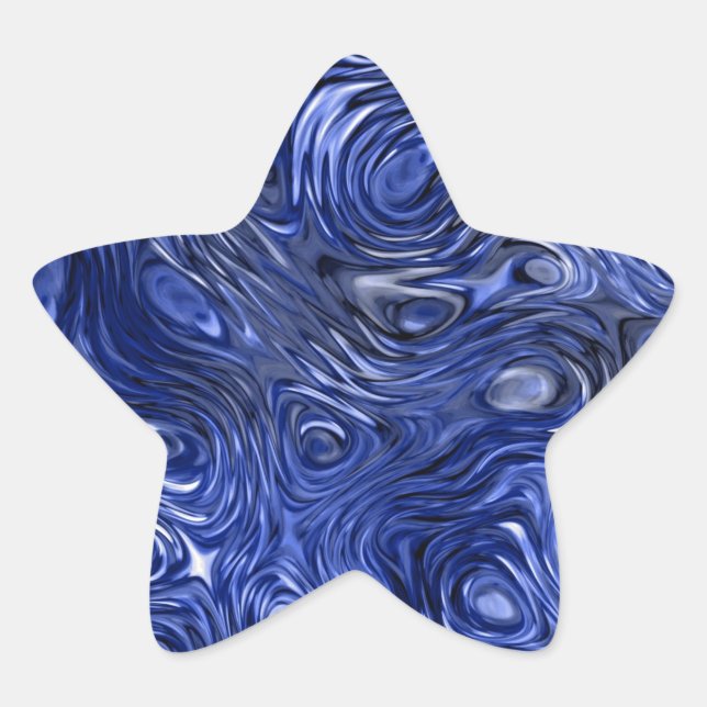 Molten Dark Blue print sticker star (Front)