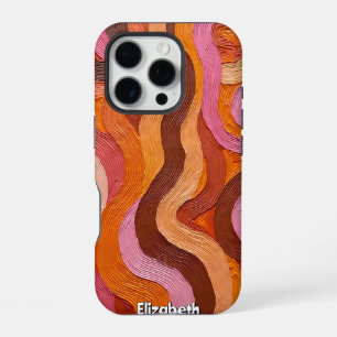 Molten Flow: Abstract Texture in Warm Hues iPhone 16 Pro Case