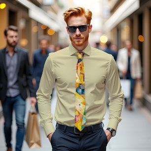 Molten Gold Abstract Art Tie