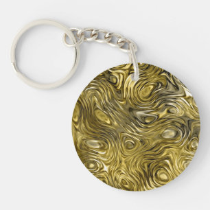 Molten "Gold" print acrylic key chain double sided