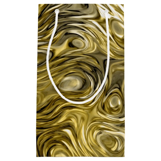 Molten "Gold" print gift bag small (Front)