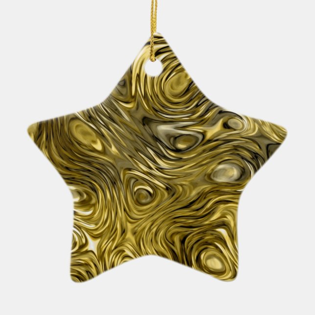 Molten "Gold" print ornament star (Front)
