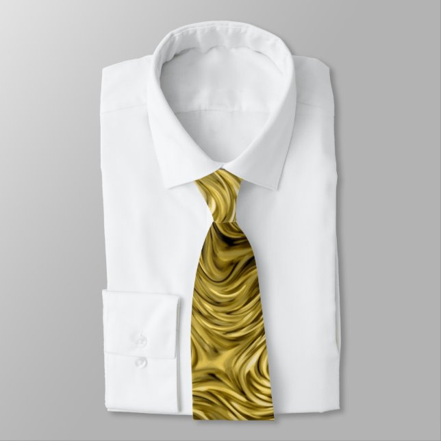 Molten "Gold" print tie (Tied)