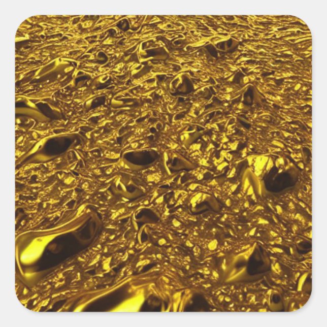 Molten Gold Square Sticker (Front)
