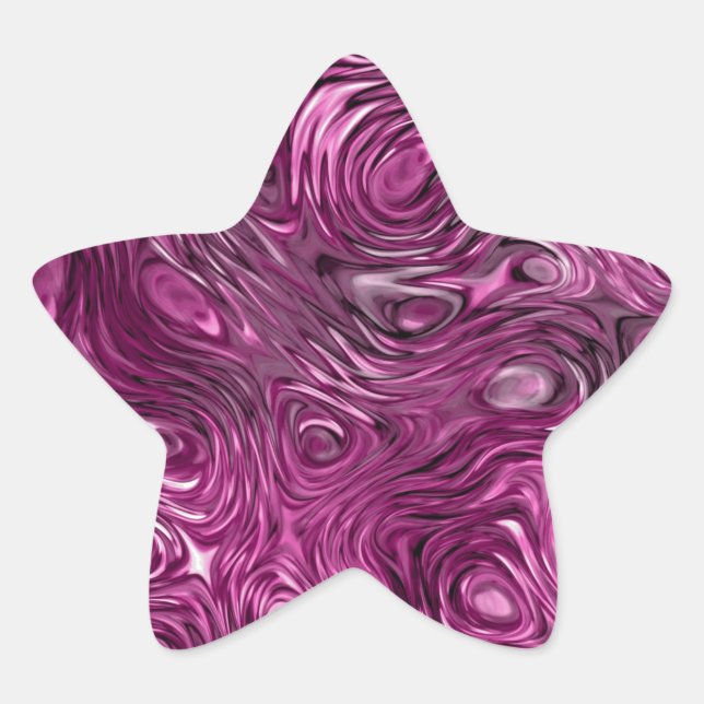 Molten Hot Pink print sticker star (Front)