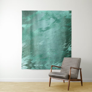 Molten Jade Emerald Green Luxury Marble Backdrop Tapestry