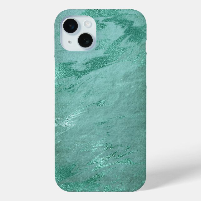 Molten Jade | Emerald Green Luxury Marble Case-Mate iPhone Case (Back)