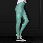 Molten Jade | Emerald Green Luxury Marble Leggings<br><div class="desc">#abstractart Sophisticated modern contemporary rich and vibrant emerald kelly green jewel tone abstract marble. This hand-painted watercolor and mixed medium gradient features abstract fluid swirls creating a cool pattern accented by glitter veins for texture that adds the perfect pop of colour and elegance. For matching products or customizations, please visit...</div>