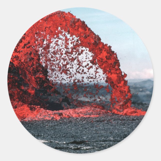 Molten Lava Classic Round Sticker (Front)