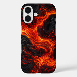 Molten Lava Flow Abstract Pattern iPhone 16 Case