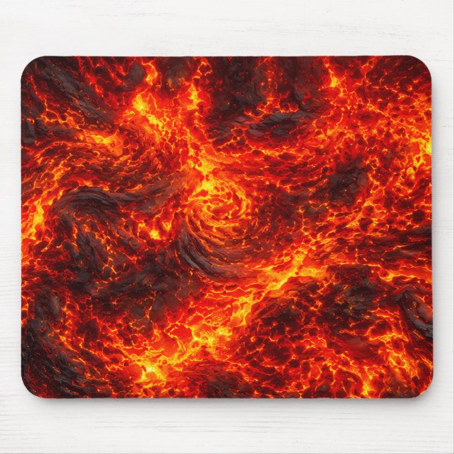 Molten Lava Flow Abstract Pattern Mouse Pad (Front)