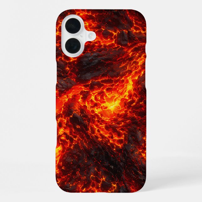 Molten Lava Flow Volcanic Abstract iPhone Case (Back)