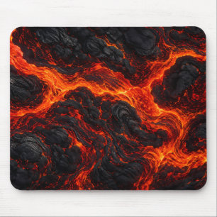 Molten Lava Flow   Volcanic Fire Texture Mouse Pad