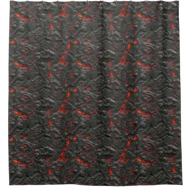 Molten lava volcano black and red (Front)