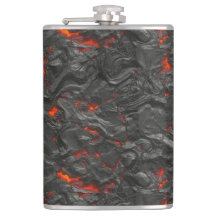Molten lava volcano black and red