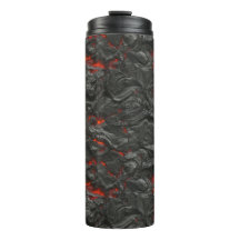 Molten lava volcano black and red