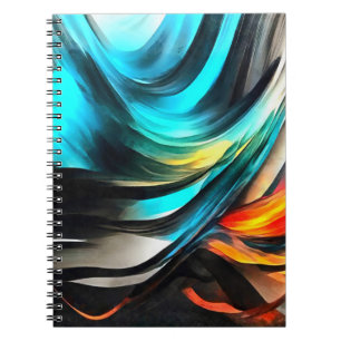 Molten Warmth Vivid Abstract Landscape 3 Notebook